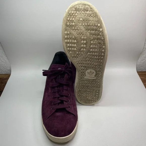 Adidas Stan Smith Maroon Off White Sneaker Men 10 - Picture 8 of 9